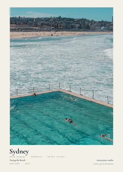 해변을 등지고 — 호주 시드니 본다이 아이스버그