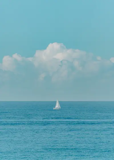 수평선의 점 하나 — 호주 시드니 물의 결