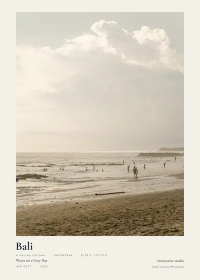 흐린 날의 파도 — 인도네시아 발리 바다의 하루